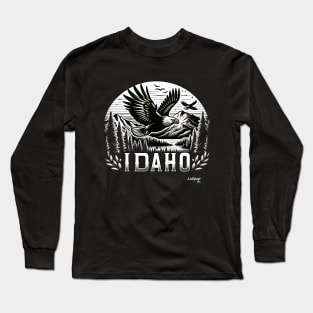 Idaho Heights: Eagle's Realm - American Vintage Retro style USA State Long Sleeve T-Shirt
